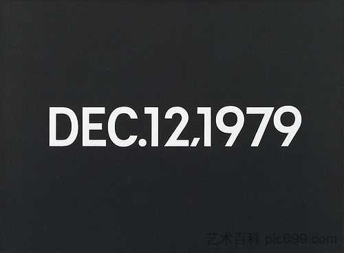 1979年12月12日（摘自《今日系列》周三） Dec. 12, 1979 (from Today Series, Wednesday) (1979)，河原温