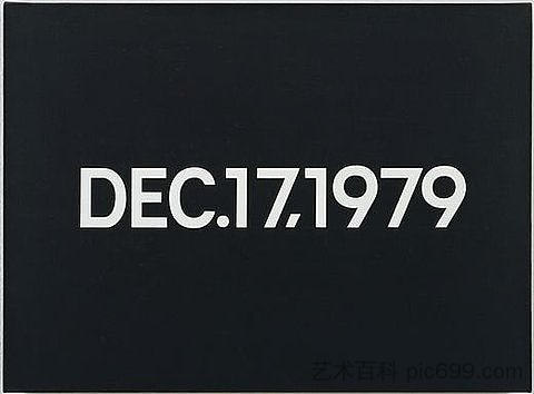 1979年12月17日（摘自《今日系列》周一） Dec. 17, 1979 (from Today Series, Monday) (1979)，河原温