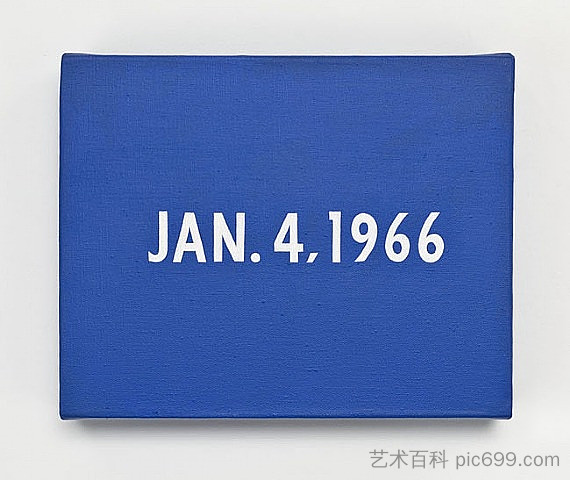 1966年1月4日（摘自今日系列） Jan. 4 1966 (from Today Series) (1966)，河原温