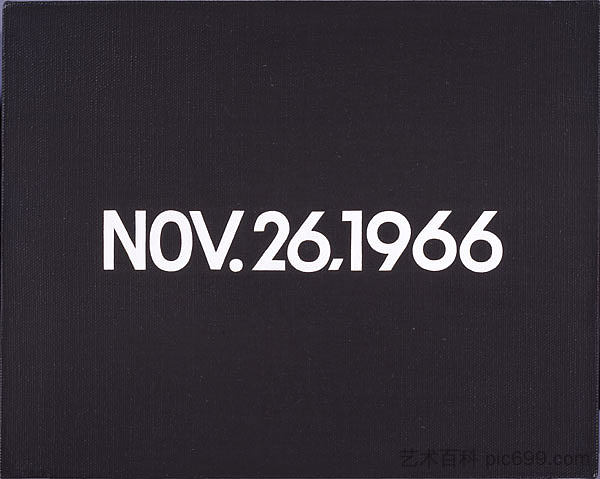 1966年11月26日（摘自《今日丛书》第217期） Nov. 26 1966 (from Today Series, No. 217) (1966)，河原温