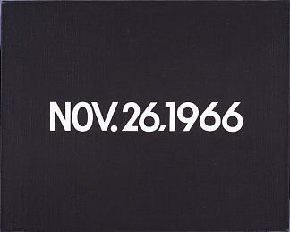 1966年11月26日（摘自《今日丛书》第217期） Nov. 26 1966 (from Today Series, No. 217) (1966)，河原温