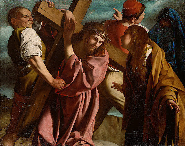 背负十字架的基督 Christ carrying the Cross (1605),奥拉齐奥·真蒂莱斯基