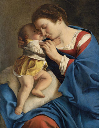 麦当娜和孩子 Madonna and Child (c.1607)，奥拉齐奥·真蒂莱斯基