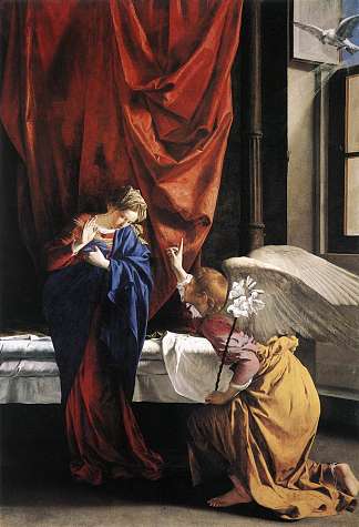 天使报喜 The Annunciation (1623)，奥拉齐奥·真蒂莱斯基