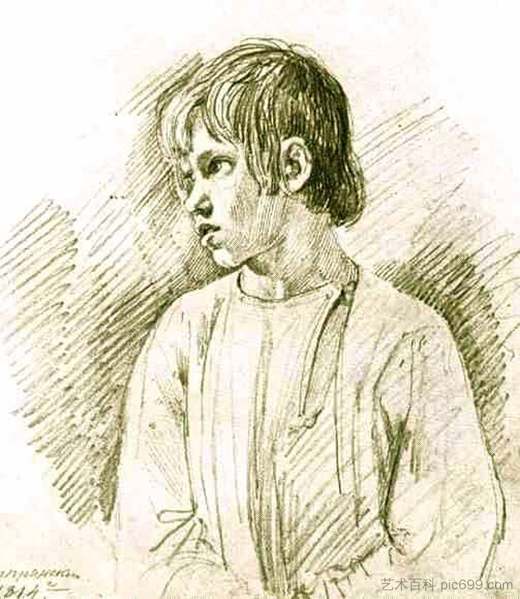 农民男孩 Peasant boy (1814)，吉普林斯基