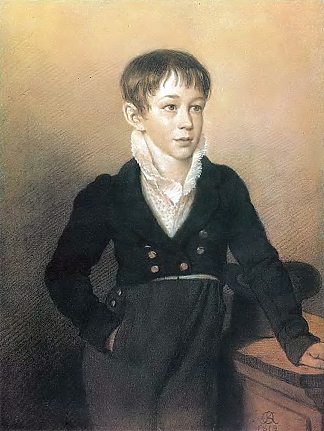 一个男孩的肖像 Portrait of a Boy (1812)，吉普林斯基