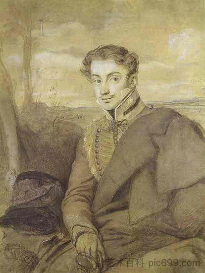A.德米特里耶夫-马莫诺夫的肖像 Portrait of A. Dmitriyev-Mamonov (1815),吉普林斯基