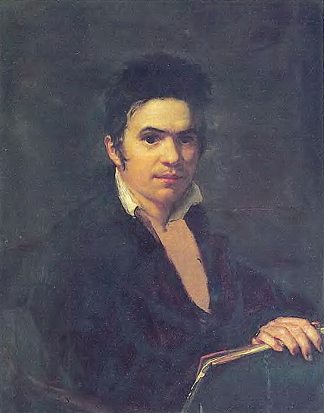 A.施瓦尔贝的肖像 Portrait of A. Schwalbe (1808)，吉普林斯基