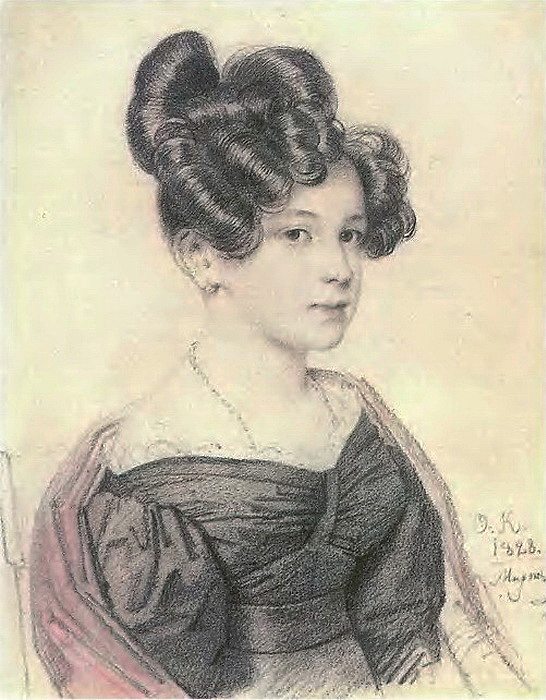 安娜·奥列尼娜的肖像 Portrait of Anna Olenina (1828)，吉普林斯基