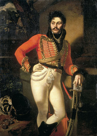 埃夫格拉夫·达维多夫上校的肖像 Portrait of Colonel Evgraf V. Davydov (1809)，吉普林斯基