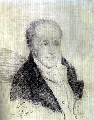 伊万·彼得罗维奇·沃尔夫的肖像 Portrait of Ivan Petrovich Wolfe (1811)，吉普林斯基