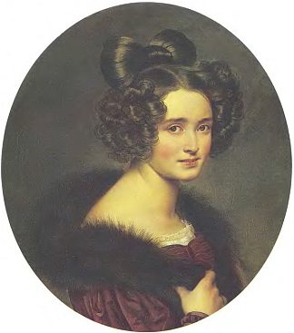 奥林匹亚达·亚历山德罗夫娜·柳米娜的肖像 Portrait of Olimpiada Aleksandrovna Ryumina (1826)，吉普林斯基