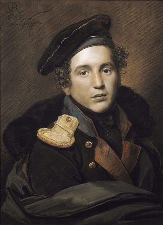 彼得·奥列宁的肖像 Portrait of Pyotr Olenin (1813)，吉普林斯基