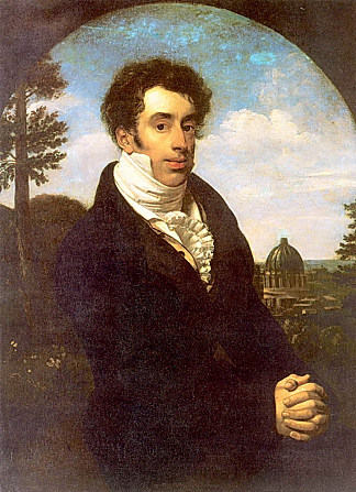 亚历山大·米哈伊洛维奇·戈利岑王子的肖像 Portrait of the Prince Aleksandr Mikhailovich Golitsyn (1819)，吉普林斯基