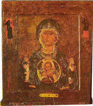 西奥托科斯标志 Theotokos the Sign (c.1125 – c.1175)，东正教圣像