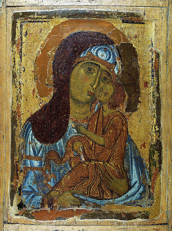 温柔圣母 Our Lady of Tenderness (c.1170 - c.1200)，东正教圣像