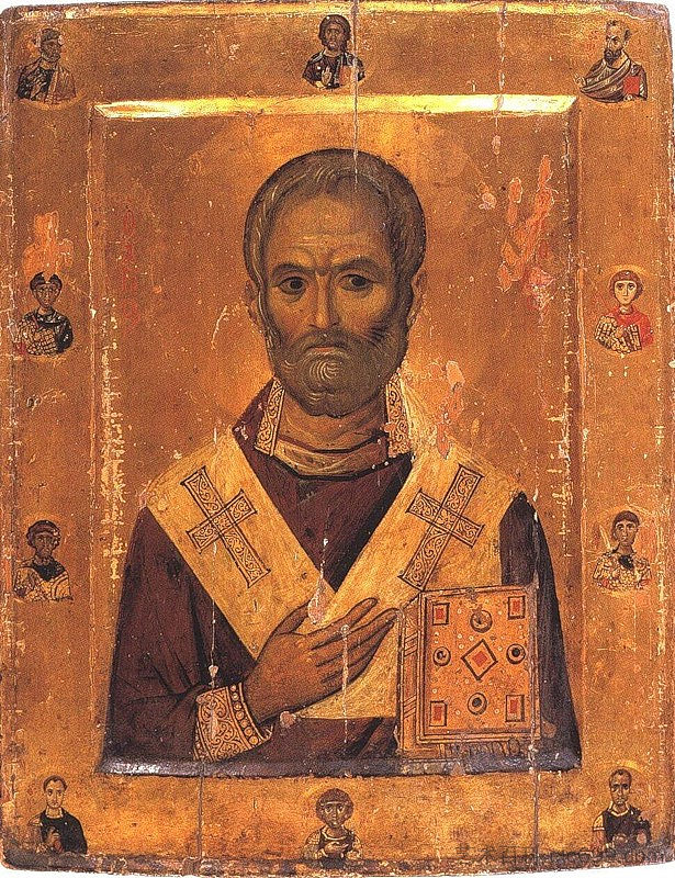 迈拉的圣尼古拉斯 Saint Nicholas of Myra (c.975 - c.1025)，东正教圣像