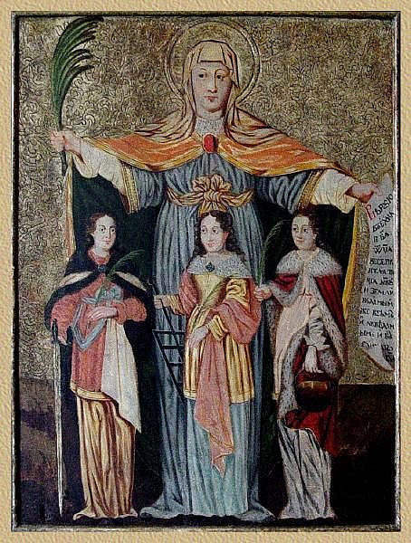 信仰、希望、爱和他们的母亲索菲亚 Faith, Hope, Love and their mother Sophia (c.1700 - c.1800),东正教圣像