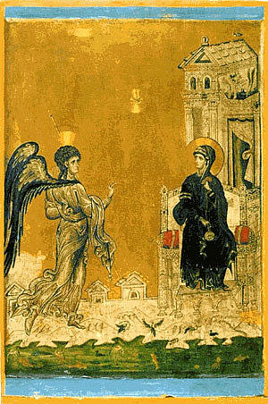 报喜 Annunciation (c.1200 – c.1300)，东正教圣像