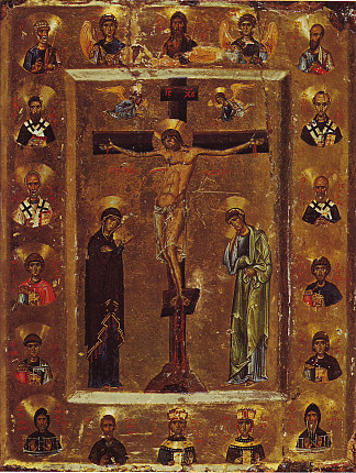 受难 Crucifixion (c.1150 – c.1200)，东正教圣像