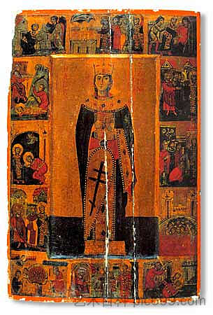 亚历山大的圣凯瑟琳 Saint Catherine of Alexandria (c.1200 - c.1300),东正教圣像