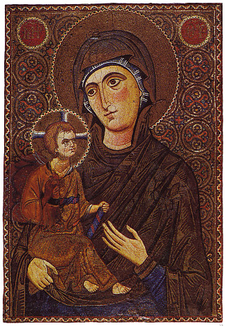 玛丽和孩子（Hodegetria） Mary and the Child (Hodegetria) (c.1200 – c.1225)，东正教圣像