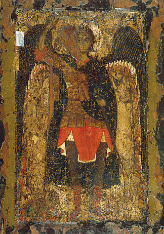 约书亚对圣米迦勒的异象 Joshua’s Vision of St Michael (c.1210)，东正教圣像