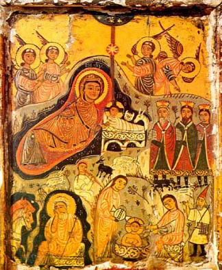 诞生 Nativity (c.500 – c.600)，东正教圣像