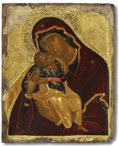 上帝之母 Glykophilousa Mother of God Glykophilousa (c.1450)，东正教圣像