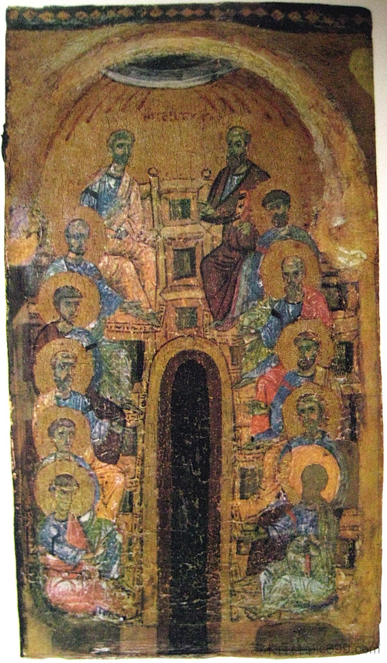 五旬节 Pentecost (1100 - 1200)，东正教圣像