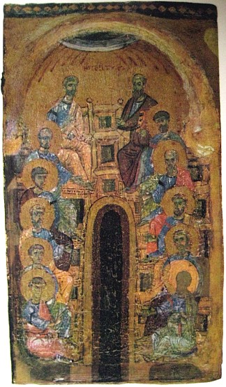 五旬节 Pentecost (1100 – 1200)，东正教圣像
