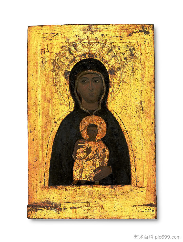 尼科比亚圣母子 The Nicopeia Virgin and Child (c.1120),东正教圣像