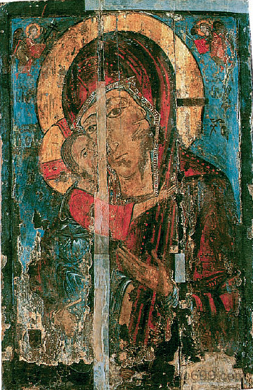 卡申圣母（激情） Our Lady of Kashin (of Passion) (c.1250 - c.1300)，东正教圣像