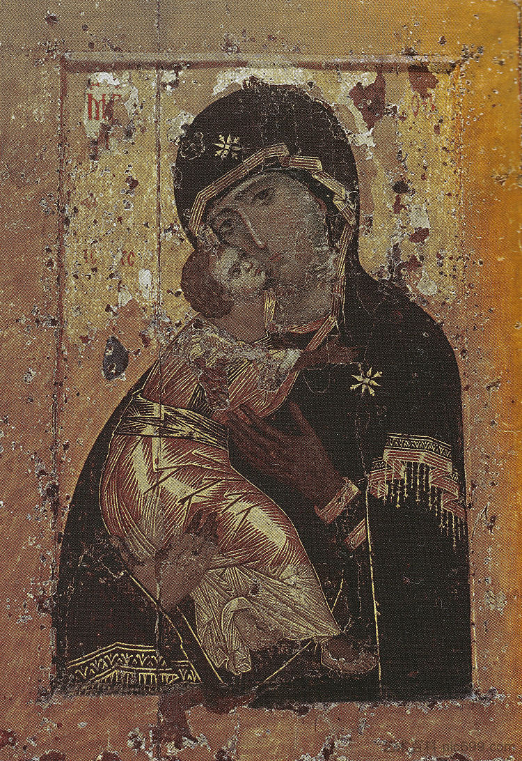 弗拉基米尔的西奥托科斯 Theotokos of Vladimir (c.1150)，东正教圣像