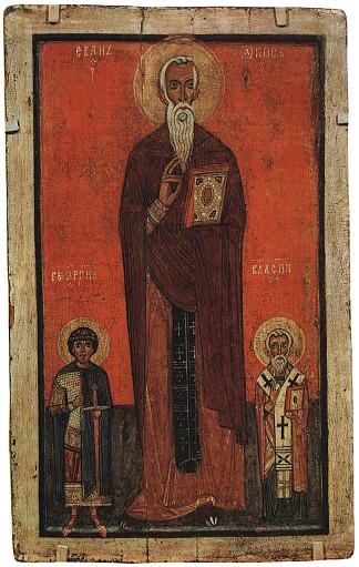 约翰·克里马库斯、乔治和布拉修斯 John Climacus, George and Blasius (c.1250 – c.1300)，东正教圣像