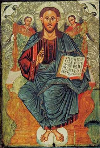 救世主登基 The Savior Enthroned (c.1600 – c.1700)，东正教圣像