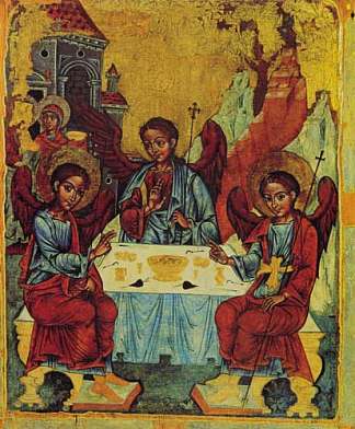 旧约的三位一体 The Holy Trinity of Old Testament (c.1600 – 1700)，东正教圣像