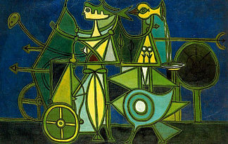 蓝色背景的构图 Composición con Fondo Azul (1949)，奥斯卡·多明委兹
