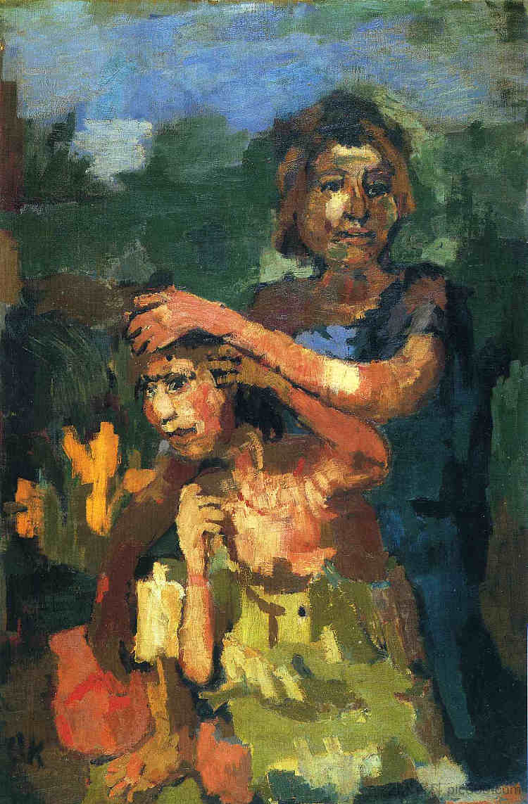 两个孩子 Two children (1922)，奥斯卡·科柯施卡