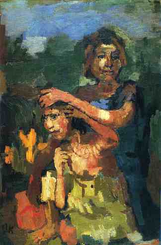 两个孩子 Two children (1922)，奥斯卡·科柯施卡