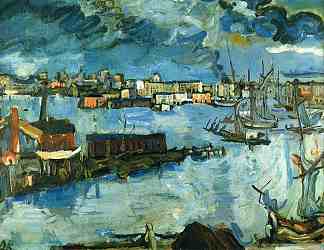 斯德哥尔摩港 Stockholm Harbour (1920)，奥斯卡·科柯施卡