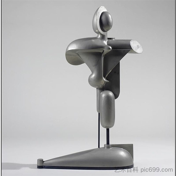 抽象图 Abstract Figure (1921)，奥斯卡·施莱默