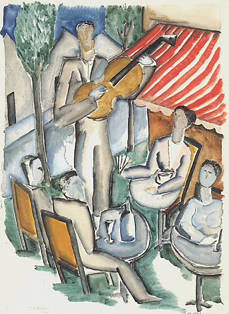 吉他手 The Guitar Player (1920)，奥西普·扎德金