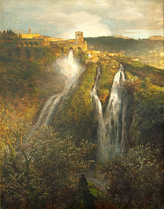 蒂沃利瀑布 Wasserfälle bei Tivoli，奥斯瓦尔德·阿亨巴赫