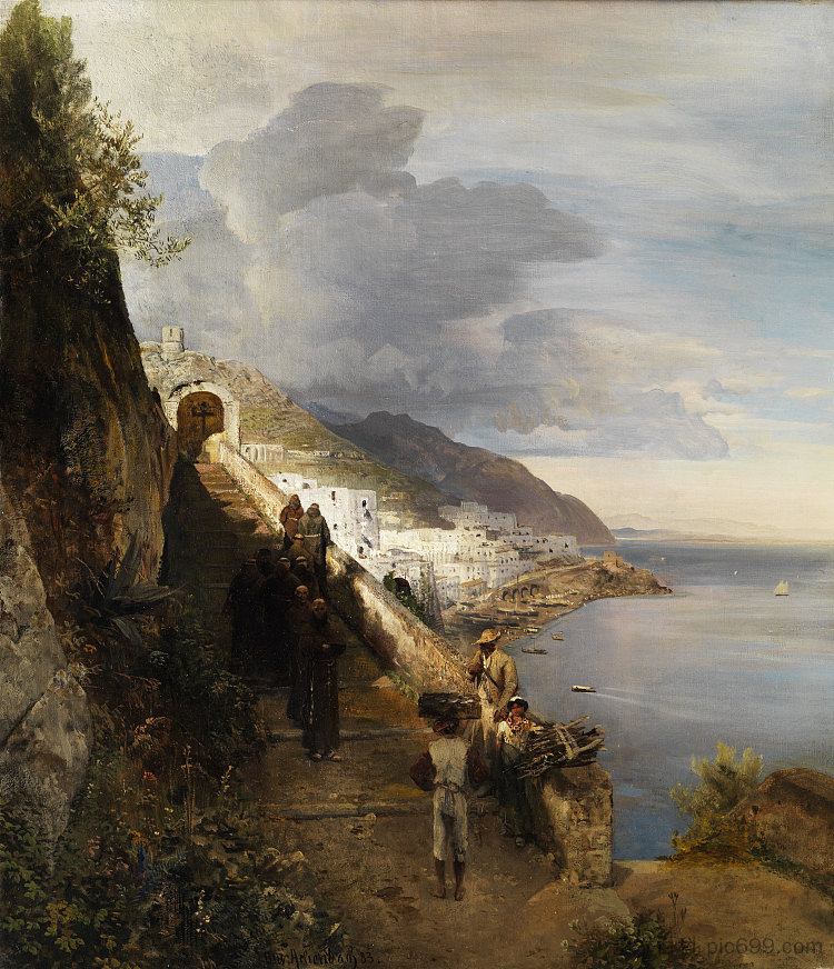 阿马尔菲海岸 La Côte D'amalfi (1883)，奥斯瓦尔德·阿亨巴赫