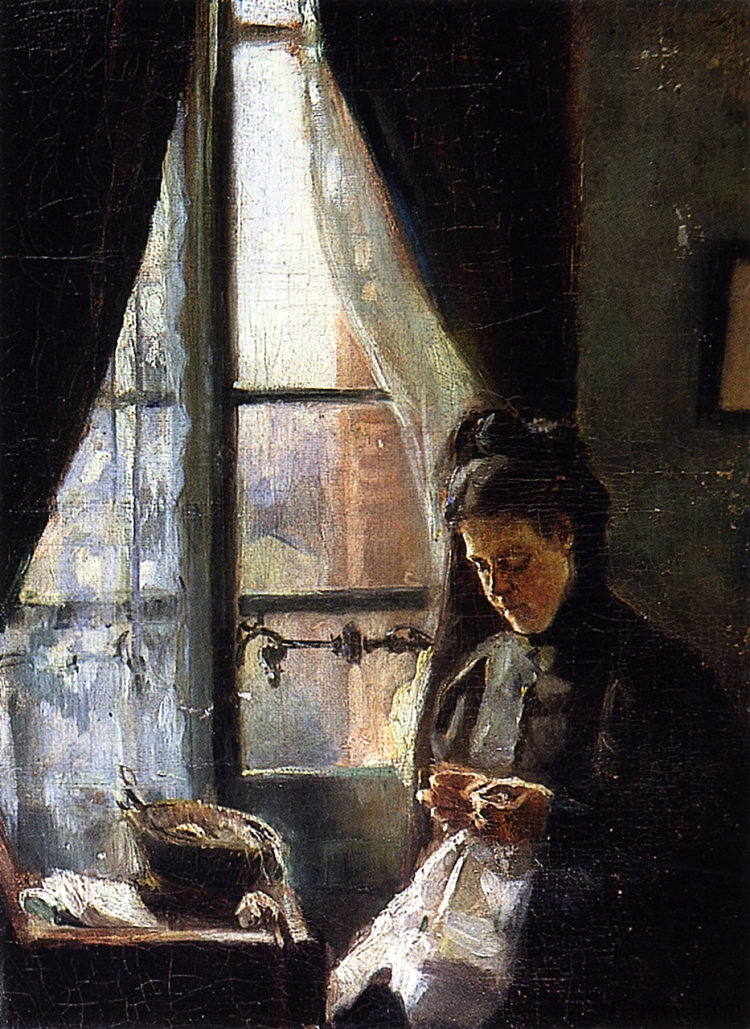 艺术家母亲的肖像 Portrait of the Artist's Mother (1898)，奥东·弗里茨