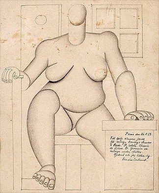 坐着的立体主义女人 Sitting cubist woman (1927)，奥托·古斯塔夫·考尔斯特