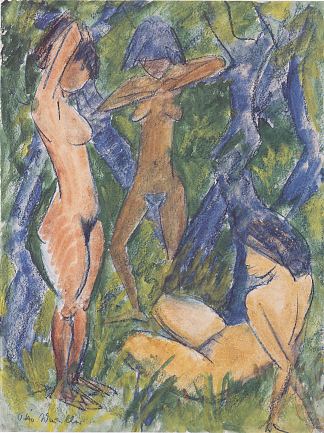 三个女性裸体 Drei Weibliche Akte (1920)，奥托·缪勒