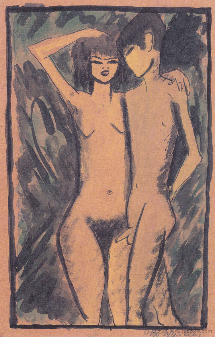 恋人 Liebespaar (1918)，奥托·缪勒