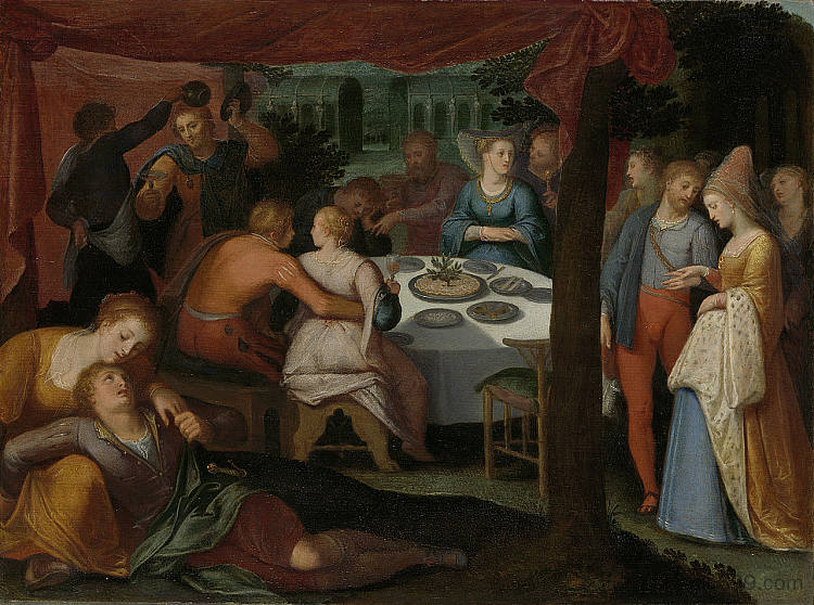 森林晚餐 A Dinner in the Forest (1600 - 1613)，奥托·凡·维恩